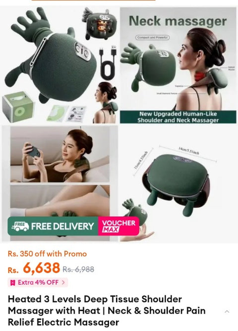 Heated Deep Tissue Neck & Shoulder Massager
Relax